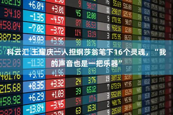 科云汇 王耀庆一人担纲莎翁笔下16个灵魂，“我的声音也是一把乐器”